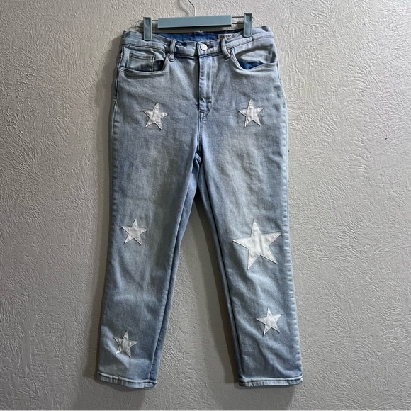 Blank NYC The Madison Crop High Rise Jeans Women’s Size 30 White Stars - Picture 3 of 15